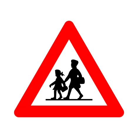 Bord A23 — Kinderen / schoolomgeving